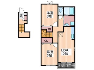 フレグランスFの物件間取画像